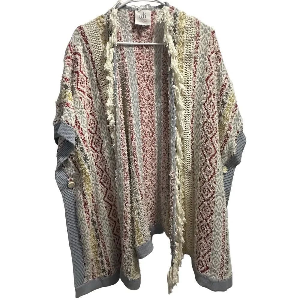 Women's Multi Color Boho Cabi Love, Carol Collection Fringe Duster XS/SM
